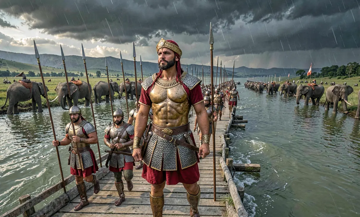 Alexander the Great Crosses the Indus River