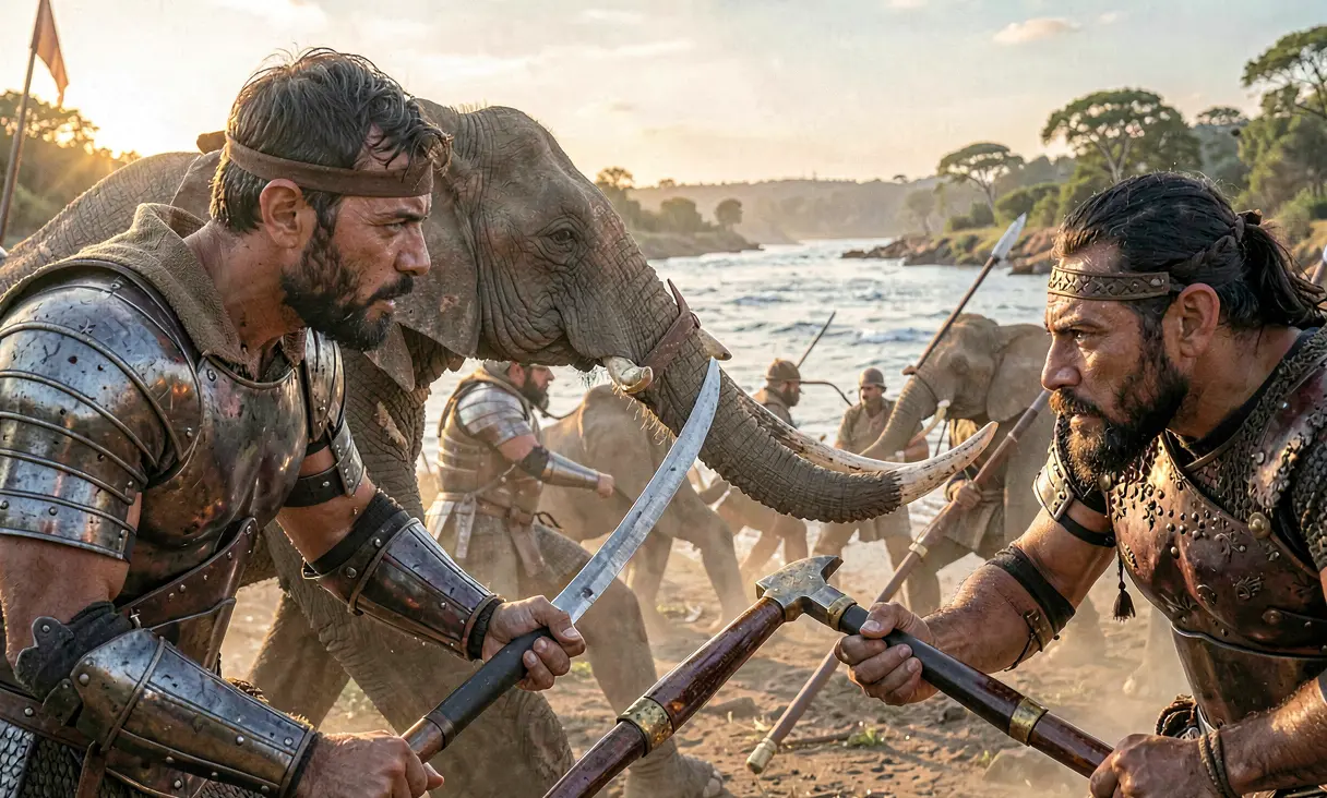 Alexander the Great Crosses the Indus River