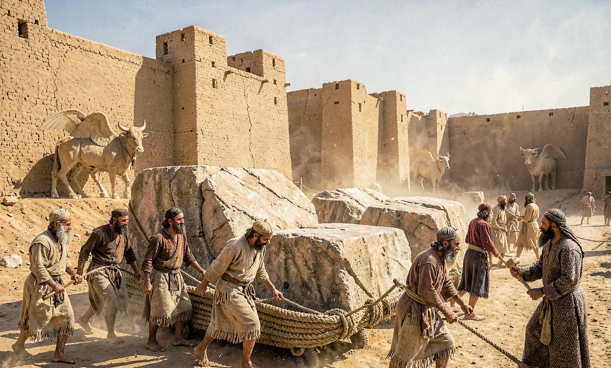 Construction of Sennacherib's Palace at Nineveh