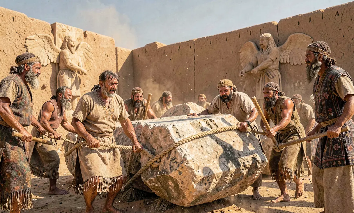 Construction of Sennacherib's Palace at Nineveh