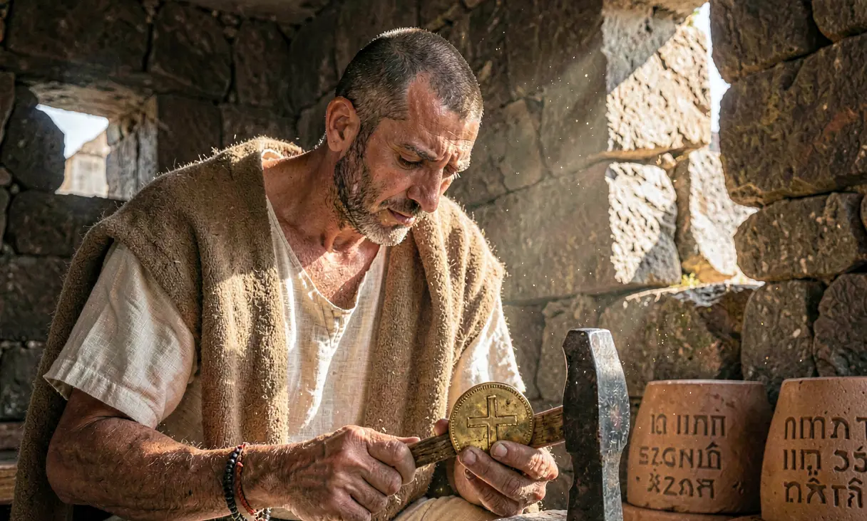 Aksum Issues Gold Coins with Christian Imagery