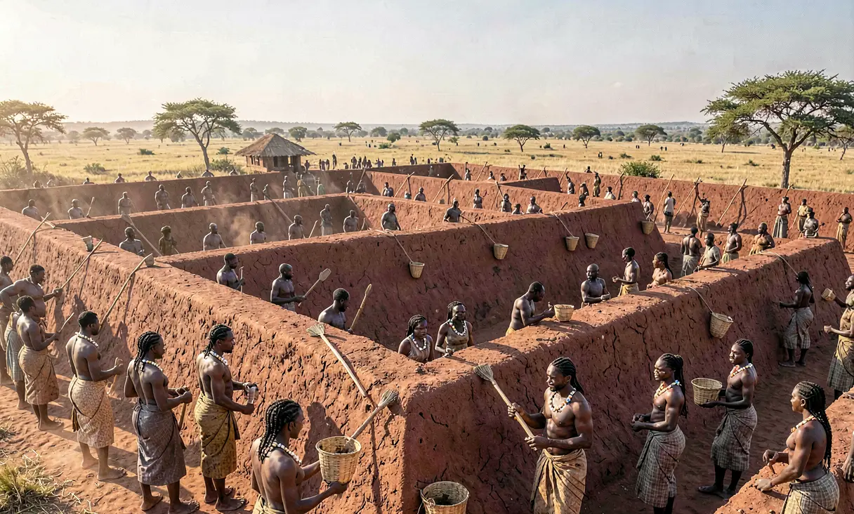 Construction of the Benin Walls Begins