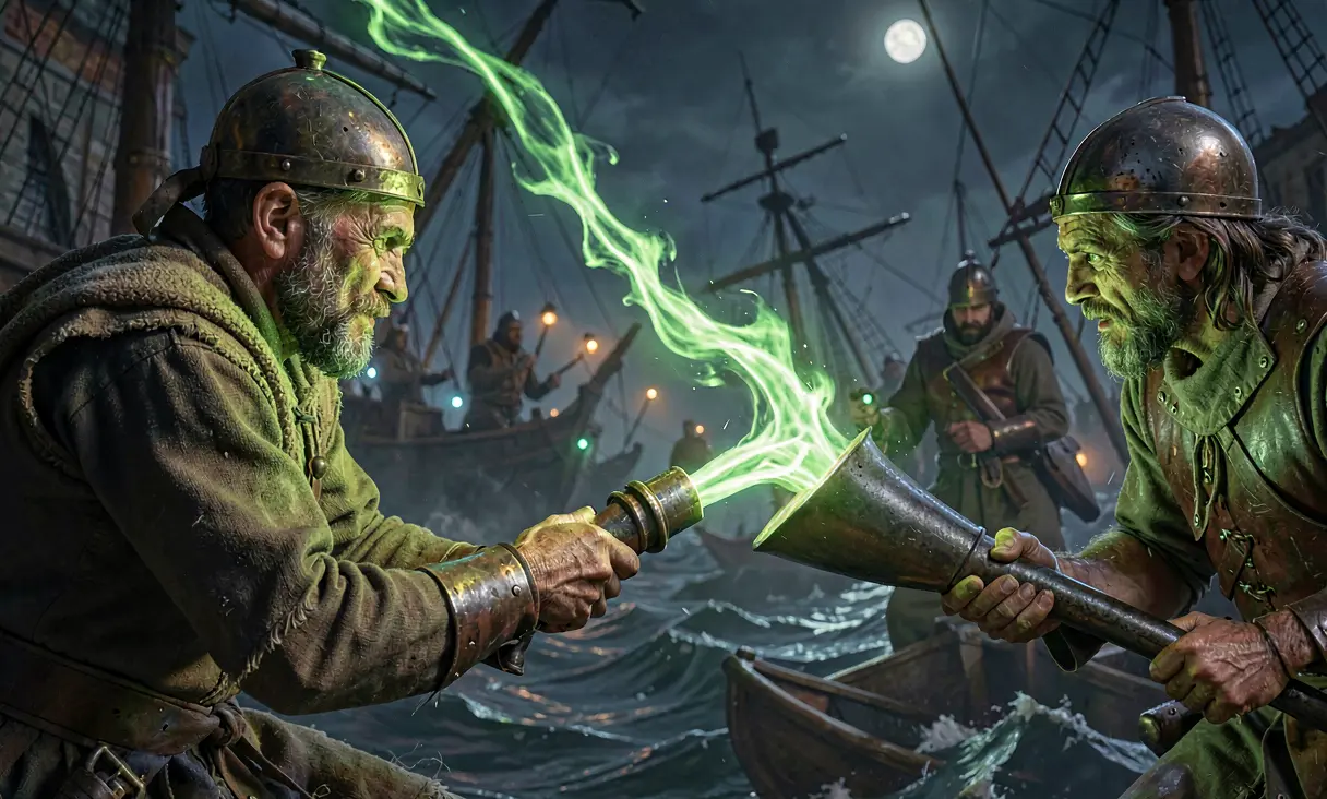 Invention of Greek Fire by Kallinikos