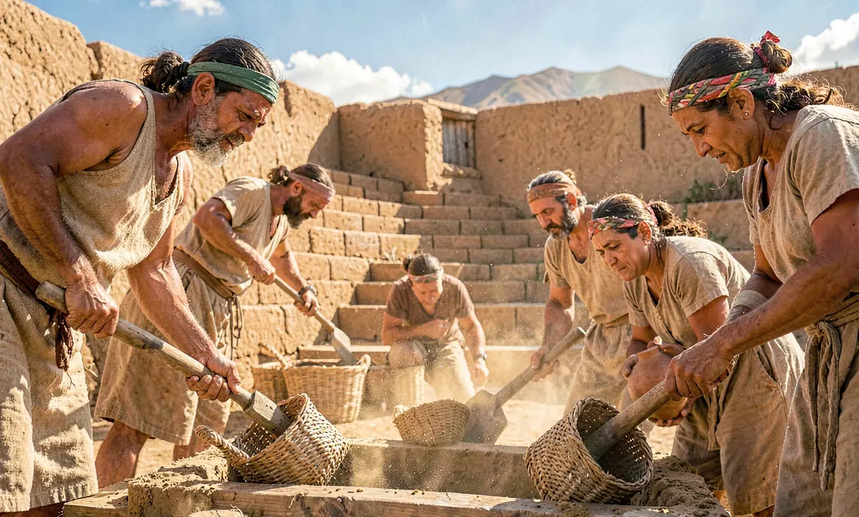 Construction of Royal Tombs at Sipán (Huaca Rajada)