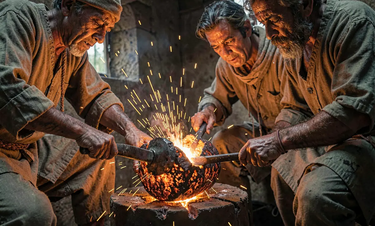 Casting of the High-Corrosion Resistant Iron Pillar at Delhi