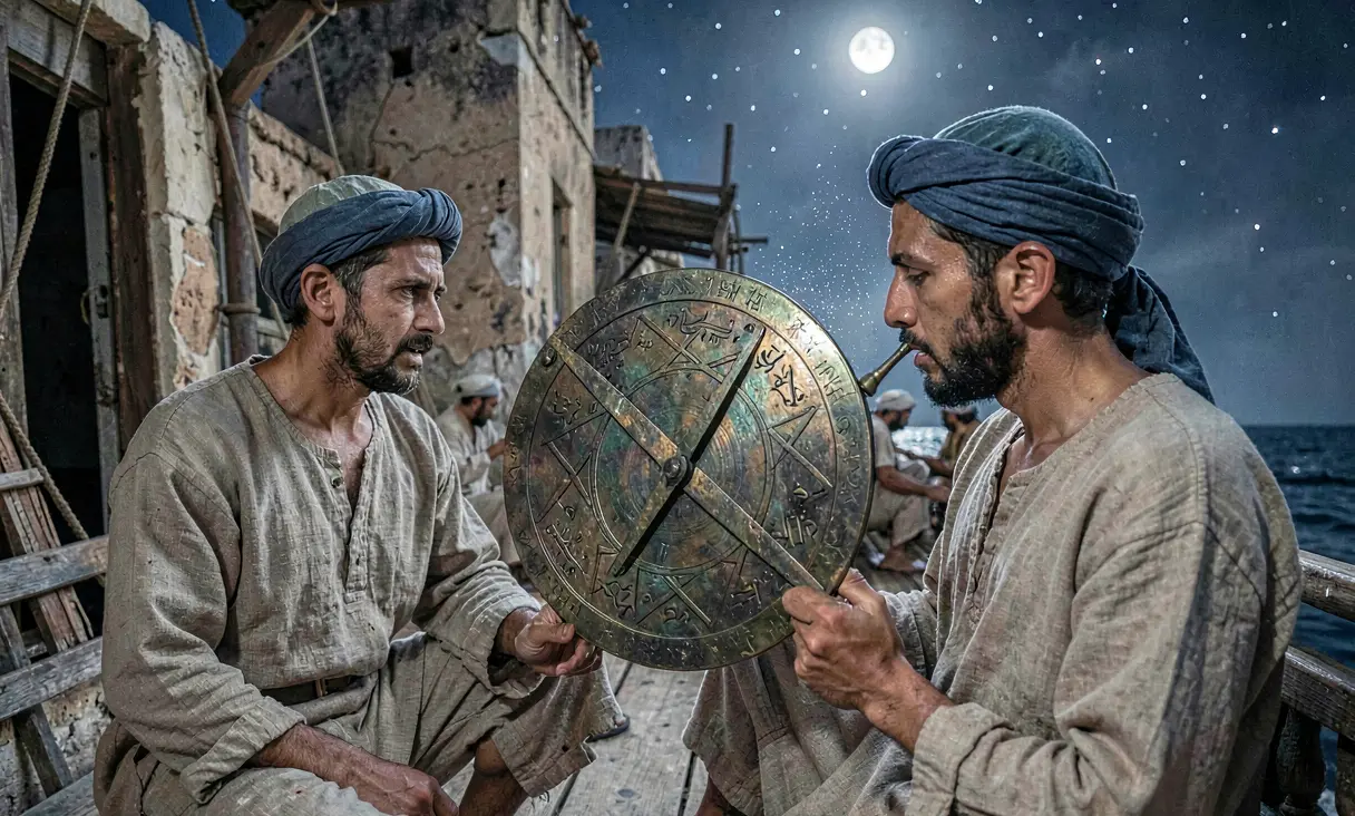 Use of Astrolabes for Celestial Navigation by Arab Sailors