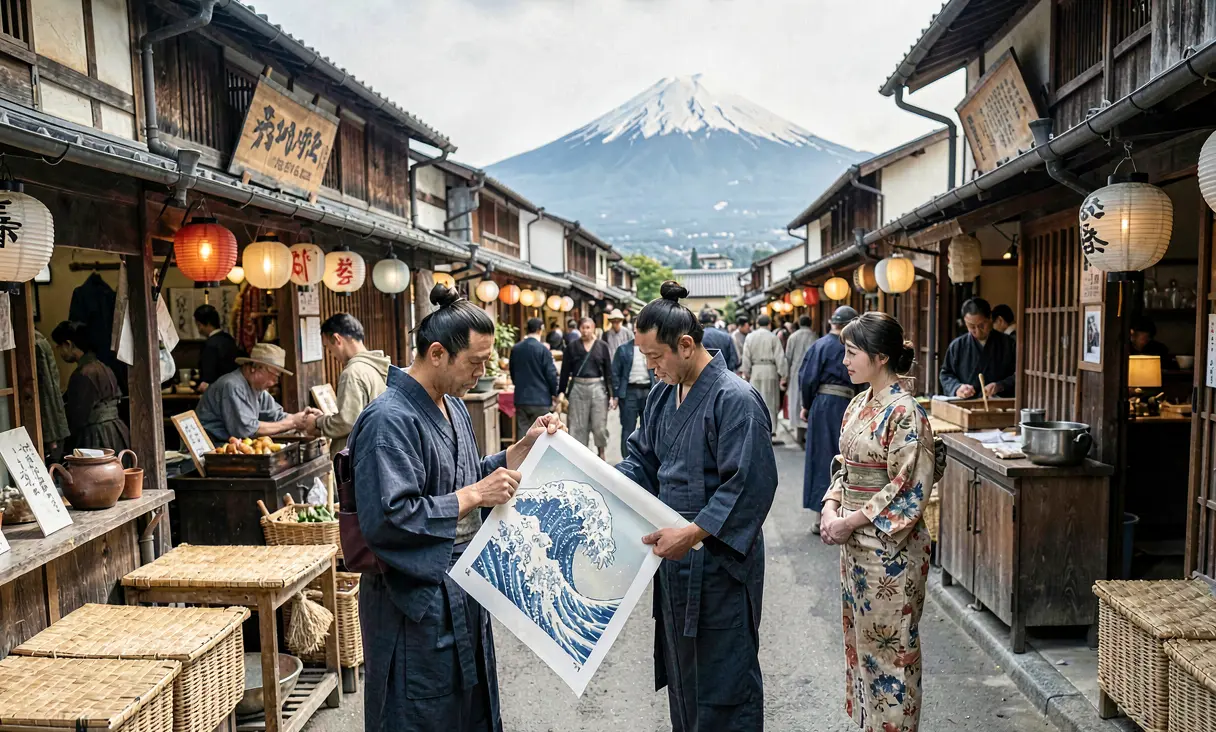 Publication of Hokusai's Great Wave