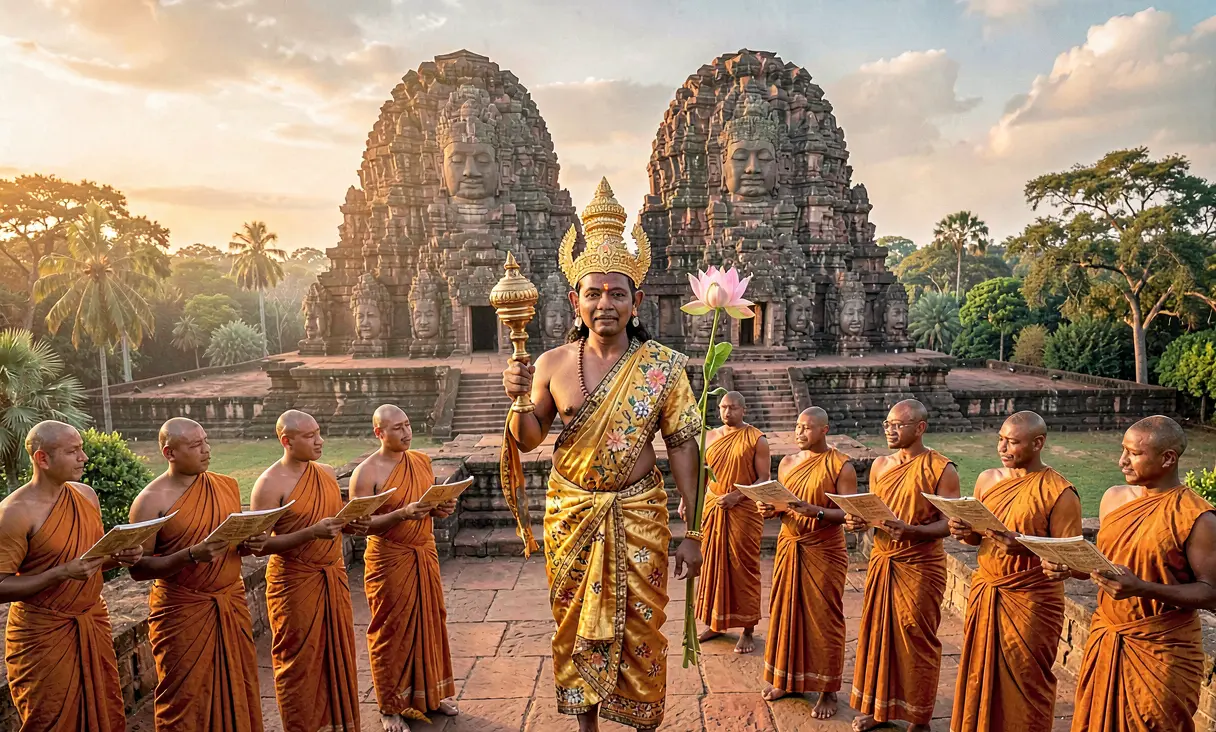 Jayavarman VII Adopts Mahayana Buddhism