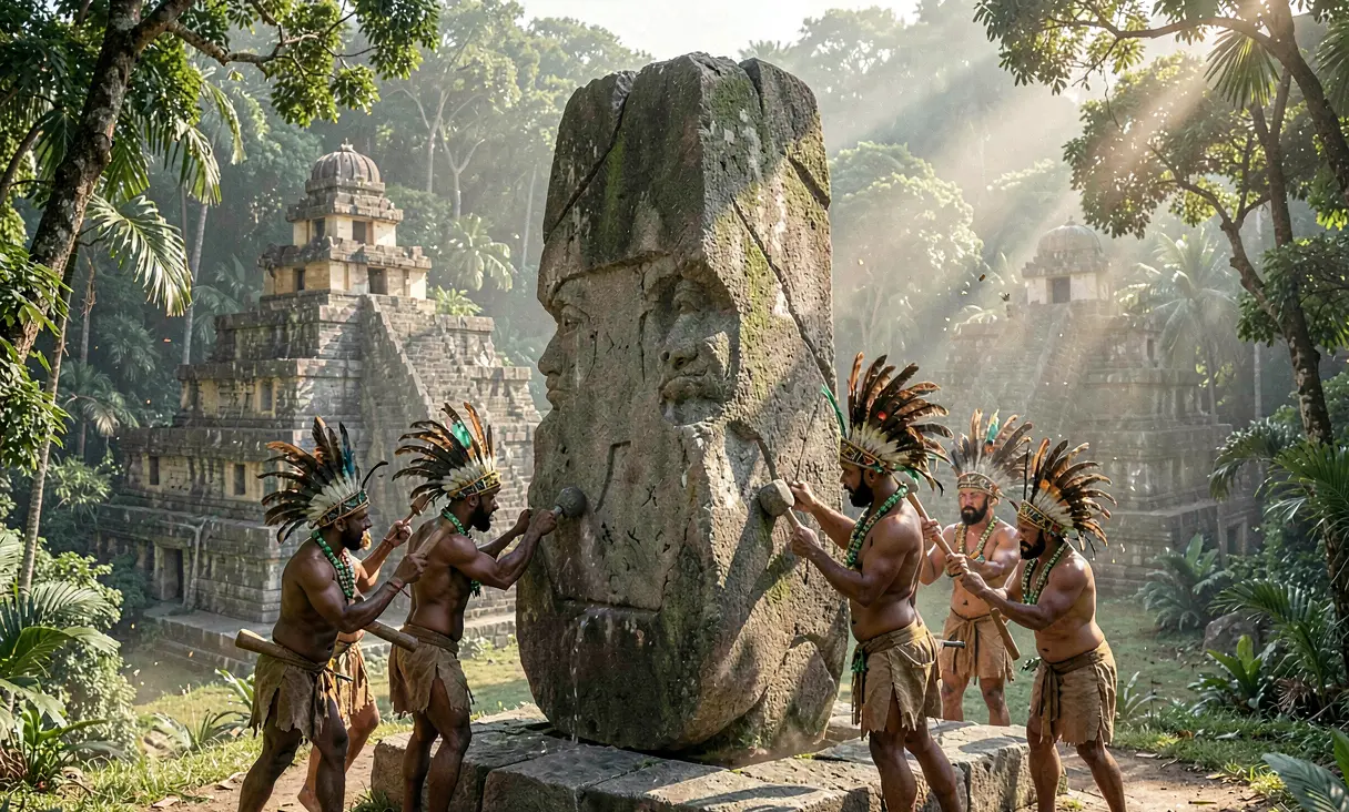 Erection of Stela 31 at Tikal