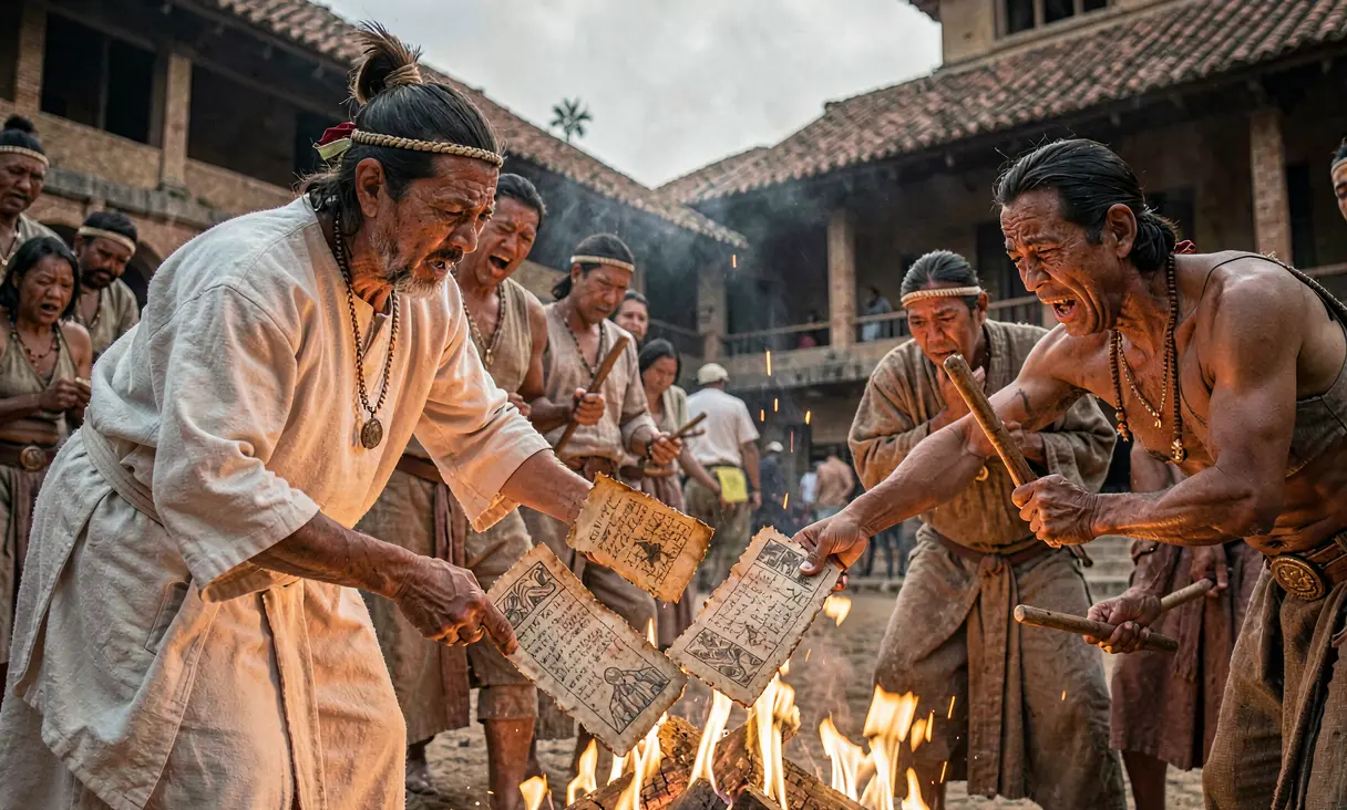 Burning of Maya Codices by Bishop Landa