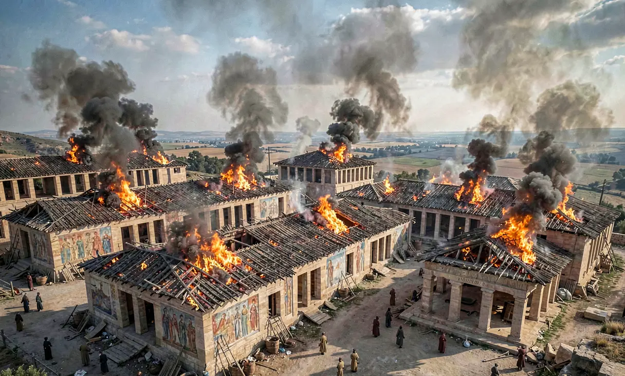 Destruction of Minoan Palaces by Fire