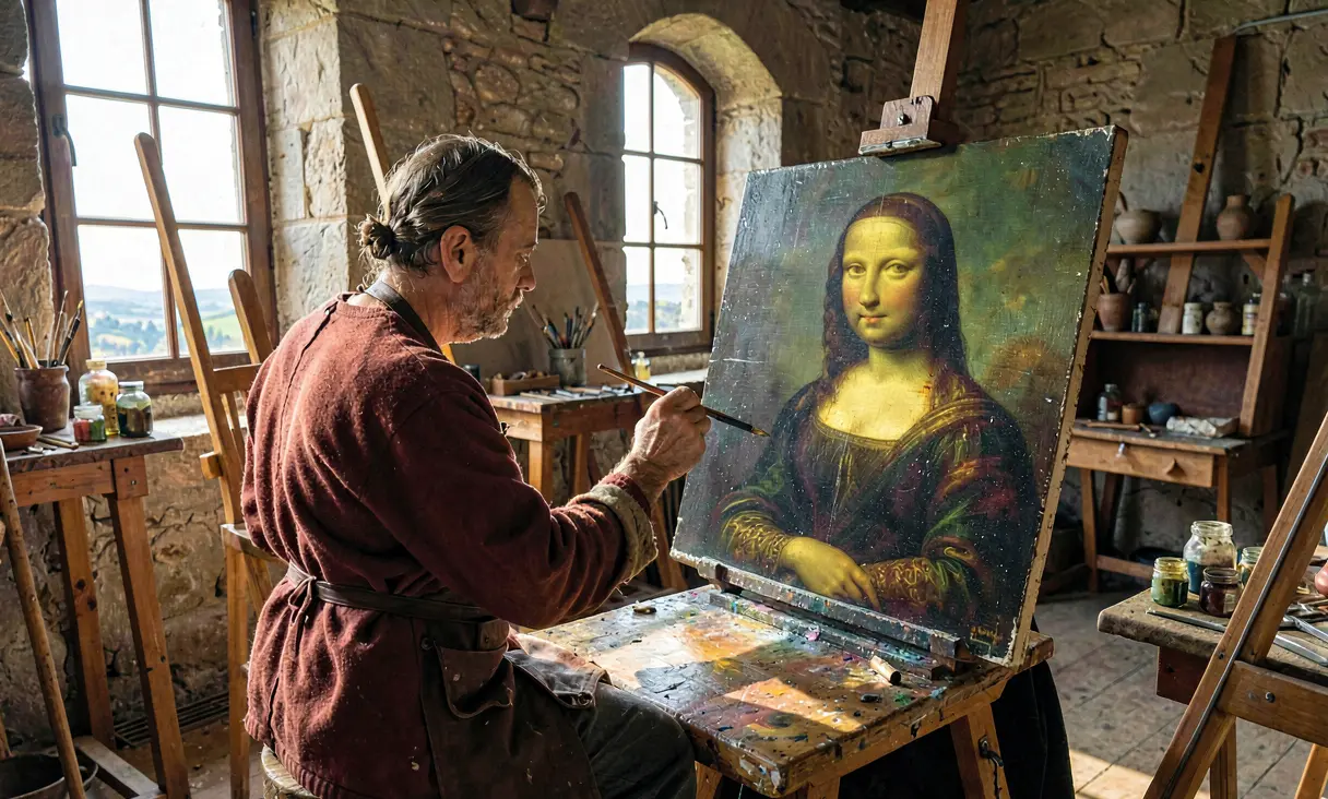 Painting of the Mona Lisa