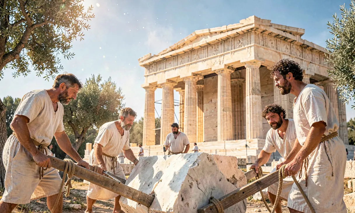 Construction of the Parthenon Begins