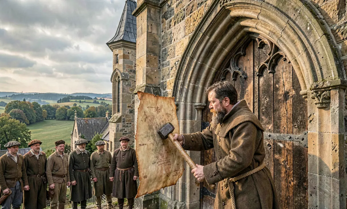 Luther Posts Ninety-Five Theses