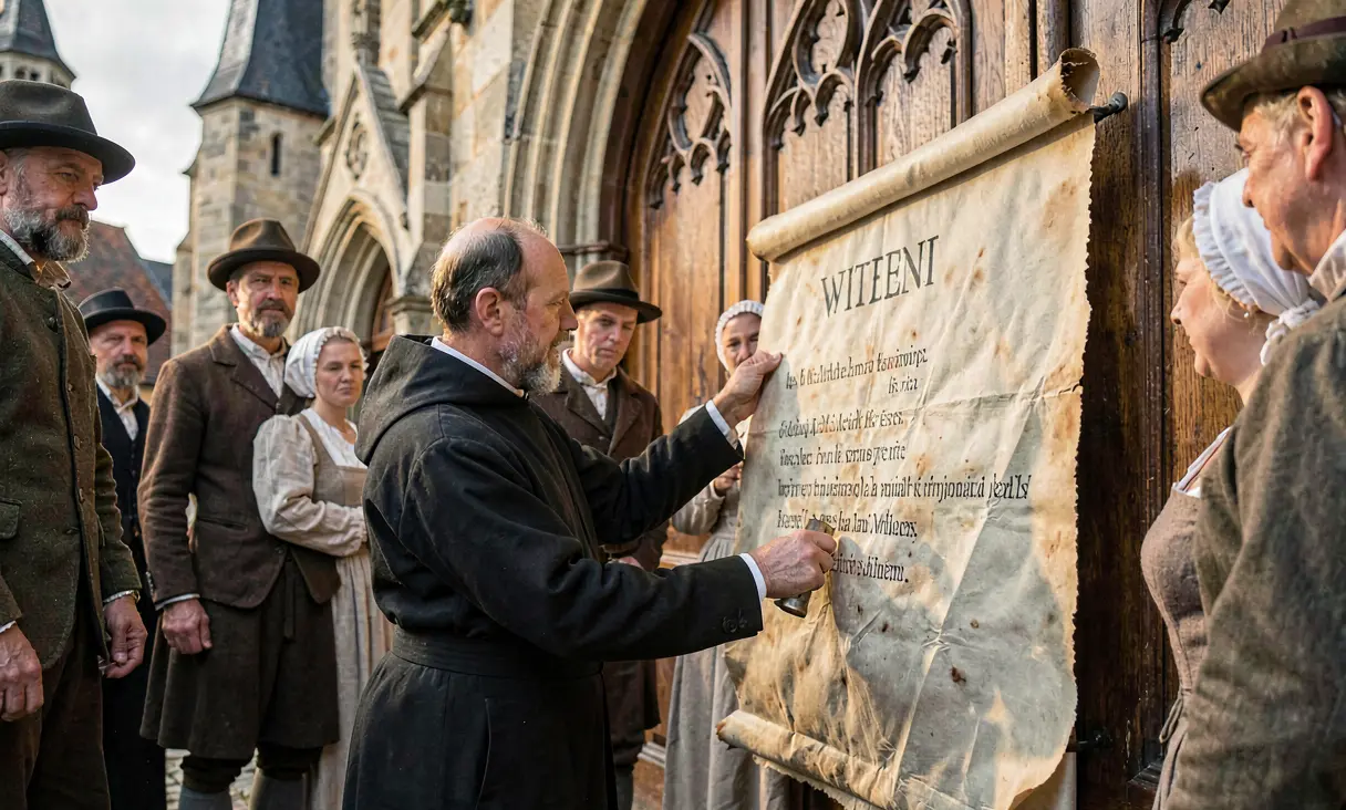 Luther Posts Ninety-Five Theses