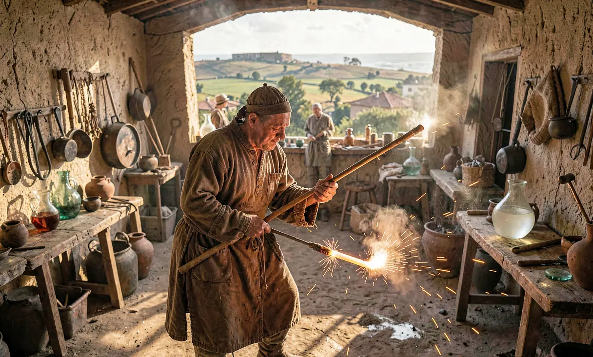 Invention of Glassblowing in the Roman Levant