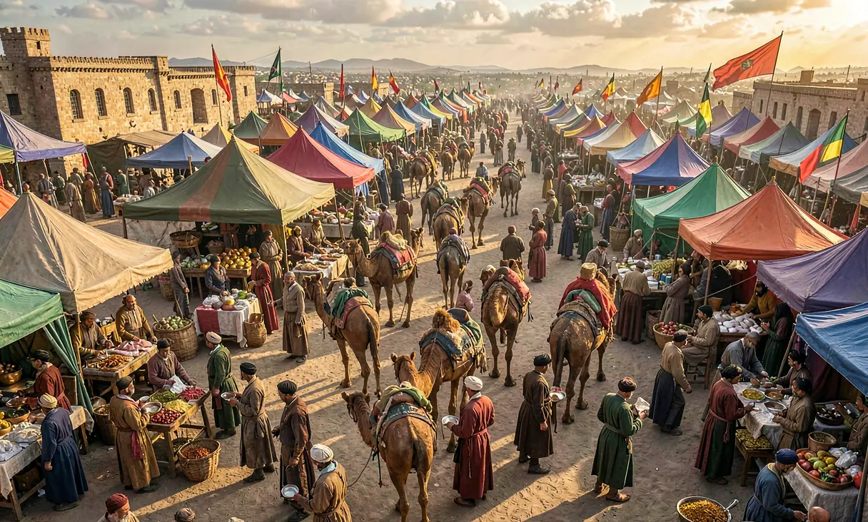 Peak of the Silk Road Trade via Central Asia