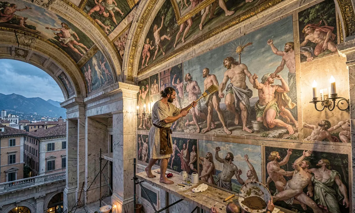 Michelangelo Paints the Last Judgment