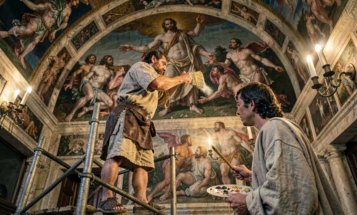 Michelangelo Paints the Last Judgment