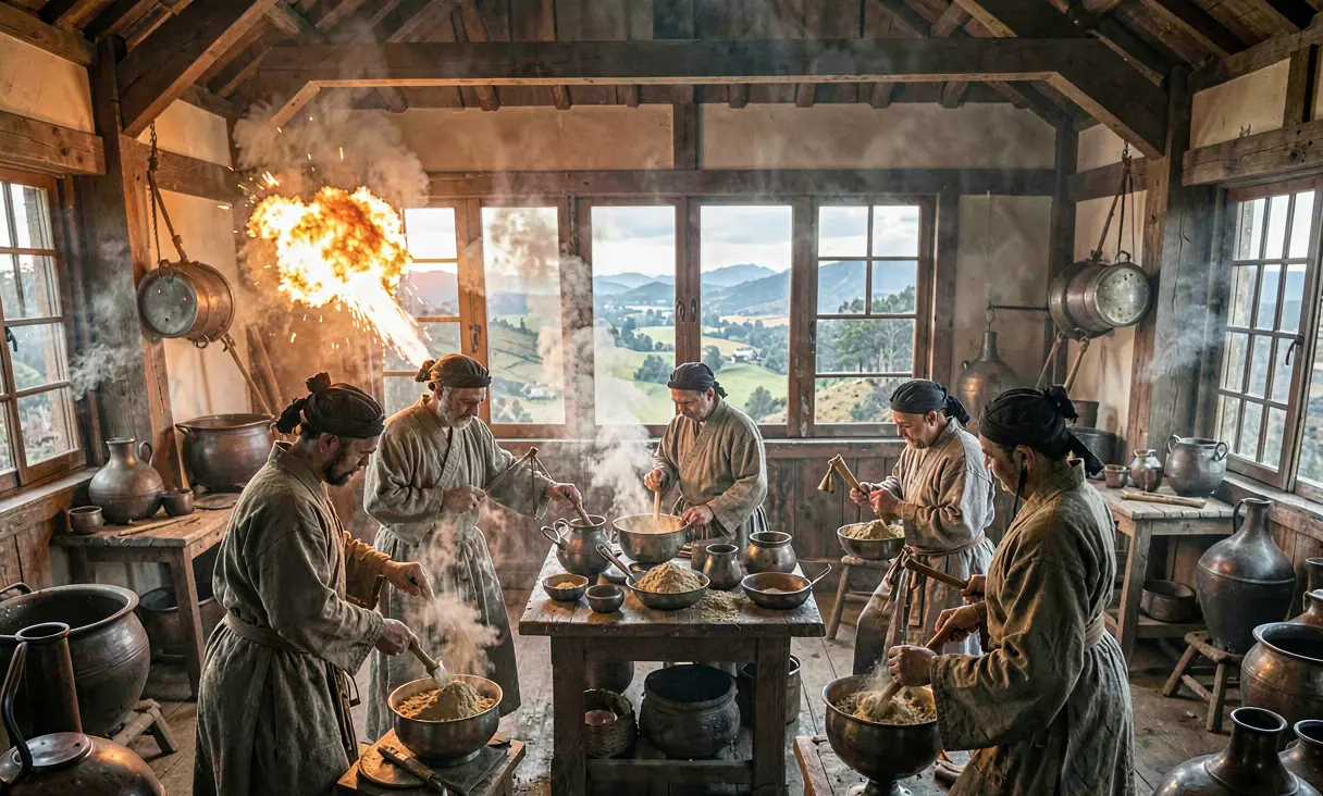 Discovery of Gunpowder by Tang Dynasty Alchemists